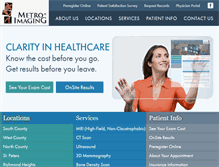 Tablet Screenshot of metroimaging.org